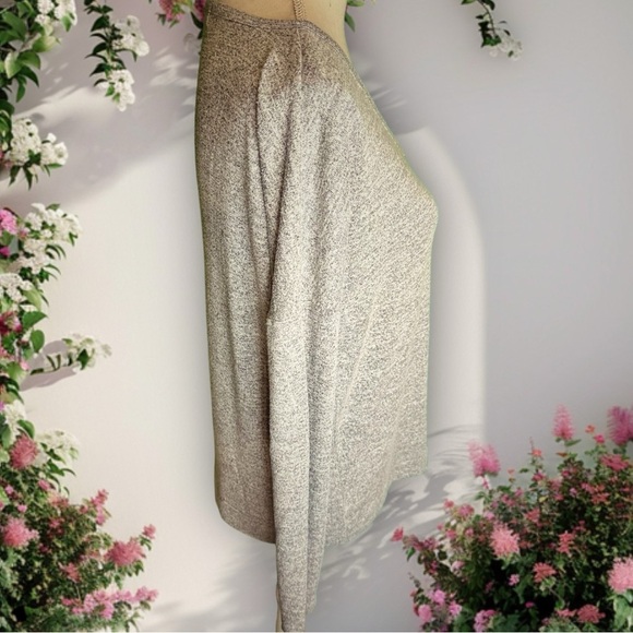 Rag & Bone Heather Gray Marled Slouchy V-Neck Knit Long Sleeve Top Size XS - Picture 8 of 10